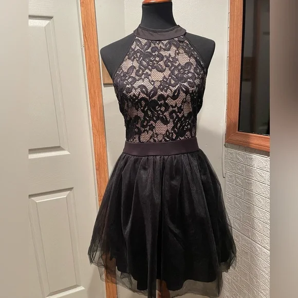 black dress pink bow Angelique Strapless Bow-Detail Maxi Dress in Black main image 0